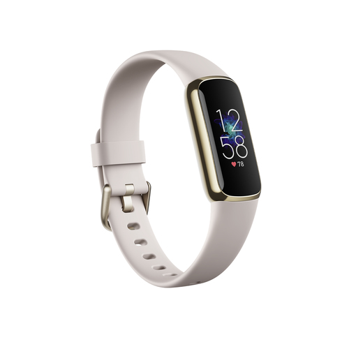 Fitbit Luxe AMOLED Aktivitäts-Trackerarmband Gold, Weiß (Gold, Weiß)