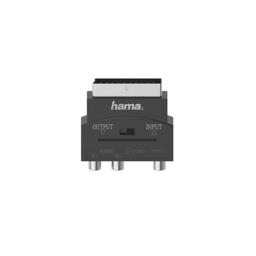 Hama 00205268 Videokabel-Adapter S-VHS 3 x RCA + SCART (21-pin) Schwarz