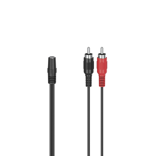 Hama 00205186 Audio-Kabel 0,1 m 2 x RCA 3.5mm Schwarz, Rot