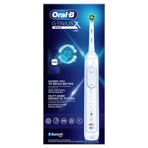 Oral-B Genius X 80354126 Elektrische Zahnbürste Erwachsener Vibrierende Zahnbürste Weiß (Weiß)