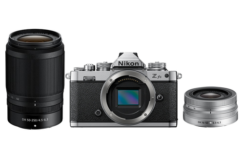 Nikon Z fc + 16-50 VR + 50-250 VR-kit MILC 20,9 MP CMOS 5568 x 3712 Pixel Schwarz, Silber