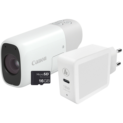 Canon PowerShot ZOOM kompakte Telezoom-Kamera im Spektiv-Stil Basis Kit, Weiß (Weiß)