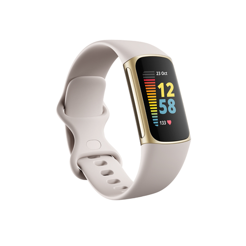 Fitbit Charge 5 Aktivitäts-Trackerarmband Gold, Weiß (Gold, Weiß)