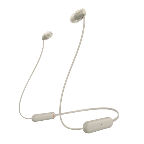 Sony WI-C100 Kopfhörer Kabellos im Ohr Anrufe/Musik Bluetooth Beige (Beige)