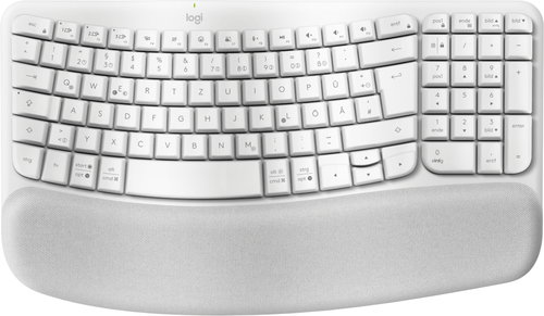 Logitech Wave Keys Tastatur RF Wireless + Bluetooth QWERTZ Deutsch Weiß (Weiß)