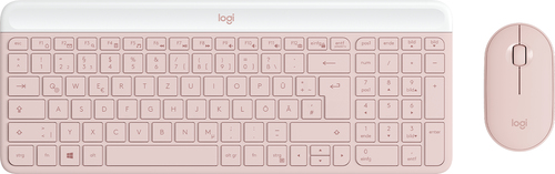 Logitech MK470 Slim Combo Tastatur Maus enthalten RF Wireless QWERTZ Deutsch Pink (Pink)
