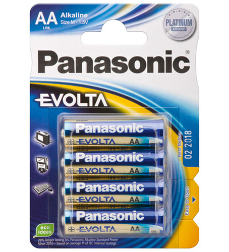 Wentronic LR6 4-BL Panasonic EVOLTA Alkali 1.5V Nicht wiederaufladbare Batterie