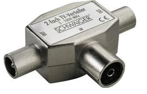 Schwaiger ASV42 531 Kabelspalter oder -kombinator Kabelsplitter Silber