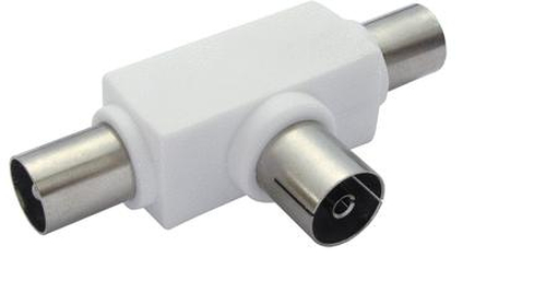 Schwaiger ASV25 532 Kabelspalter oder -kombinator Kabelsplitter Weiß