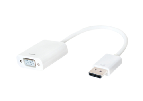 LogiLink CV0059B Videokabel-Adapter VGA (D-Sub) DisplayPort Wei&szlig;