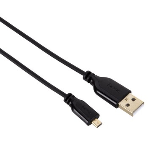 Hama 0.75m, USB2.0 Mini-B/USB2.0-A USB Kabel 0,75 m USB A Mini-USB B Schwarz