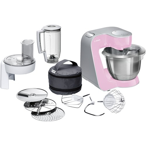 Bosch MUM58K20 Küchenmaschine 1000 W 3,9 l Grau, Pink, Edelstahl (Grau, Pink, Edelstahl)