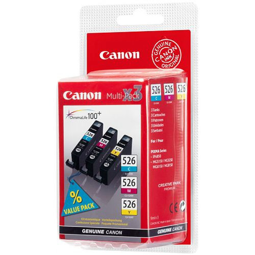 Canon CLI-526 C/M/Y Pack Gelb Tintenpatrone