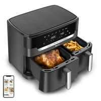 Tefal Easy Fry Dual XXL EY942HE0 Fritteuse Doppel 11 l Eigenst&auml;ndig 2020 W Hei&szlig;luftfritteuse Grau