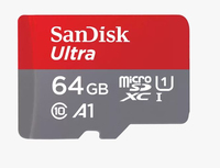 Western Digital SDSQUAB-064G-GN6MA Speicherkarte 64 GB MicroSDXC UHS-I Klasse 10 (Grau, Rot)
