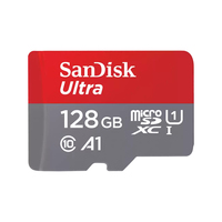SanDisk Ultra 128 GB MicroSDXC UHS-I Klasse 10 (Grau, Rot)