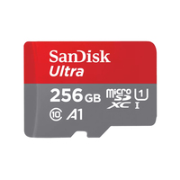 SanDisk Ultra 256 GB MicroSDXC UHS-I Klasse 10 (Grau, Rot)