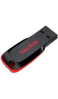 Sandisk Cruzer Blade 32GB USB 2.0 Schwarz, Rot USB-Stick (Schwarz, Rot)