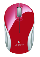 Logitech M187 RF Wireless Optisch 1000DPI Ambidextrös Rot Maus (Rot)