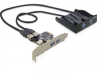 DeLOCK Front Panel + PCI Express Card (Schwarz)