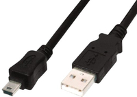ASSMANN Electronic 1m USB 2.0 1m USB A Mini-USB B Männlich Männlich Schwarz USB Kabel (Schwarz)