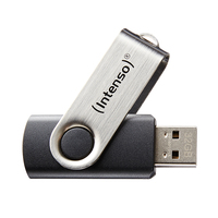 Intenso Basic Line USB-Stick 16 GB USB Typ-A 2.0 Schwarz, Silber (Schwarz, Silber)