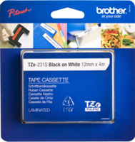 Brother TZE-231S Etiketten erstellendes Band Schwarz auf weiss
