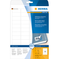HERMA Ablösbare Etiketten A4 45.7x21.2 mm weiß Movables/ablösbar Papier matt 1200 St. (Weiß)