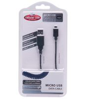 Cellular Line MICRO USB DATA CABLE - COILED (Schwarz)
