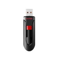 Sandisk Cruzer Glide 128GB USB 2.0 Schwarz, Rot USB-Stick (Schwarz, Rot)