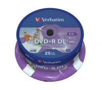Verbatim DVD+R Double Layer Inkjet Printable 8x