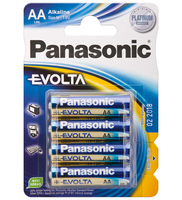 Wentronic LR6 4-BL Panasonic EVOLTA Alkali 1.5V Nicht wiederaufladbare Batterie (Beige, Blau)
