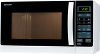 Sharp Home Appliances R-742WW Mikrowelle Arbeitsplatte Grill-Mikrowelle 25 l 900 W Schwarz, Weiß (Schwarz, Weiß)