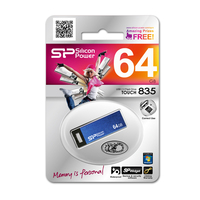 Silicon Power 64GB Touch 835 64GB USB 2.0 Blau USB-Stick (Blau)