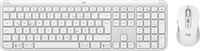 Logitech MK950 Signature Slim Tastatur Maus enthalten RF Wireless + Bluetooth QWERTZ Deutsch Graphit, Weiß (Graphit, Weiß)