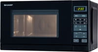 Sharp Home Appliances R-242 BKW Mikrowelle Arbeitsplatte Solo-Mikrowelle 20 l 800 W Schwarz (Schwarz)