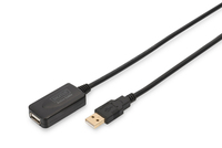 Digitus USB 2.0 Aktives Verlängerungskabel (Schwarz)