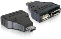 DeLOCK Adapter Power-over-eSATA > 1x eSATA/1x USB (Schwarz)