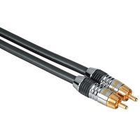 Hama Connection Cable RCA(phono) Plug-RCA (phono) Plug, digital, chrome, 1.5 m (Schwarz)