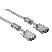 Hama DVI Connecting Cable Single Link DVI Plug - DVI Plug, 1.8m (Grau)