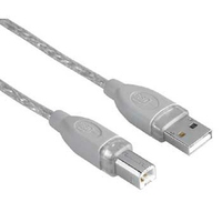 Hama USB Connection Cable A-Plug - B-Plug, grey, 7.5 m (Grau)