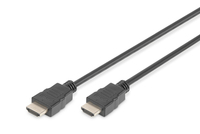 Digitus HDMI Standard Anschlusskabel, Typ A SSt/St, 2.0m, m/Ethernet, Full HD, gold, sw (Schwarz)