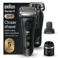 Braun Series 9 Pro+ 9590cc Wet & Dry Folienschaber Trimmer Schwarz (Schwarz)