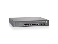 LevelOne 10-Port-Gigabit Ethernet-PoE-Switch, 802.3at PoE+, 2 Ports SFP, 8 PoE-Ausg&auml;ngen, 250W (Schwarz)
