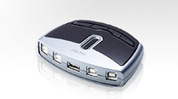 Aten 4-Port USB 2.0 Peripheral Switch (Schwarz, Silber)