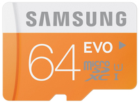 Samsung EVO 64GB MicroSDXC Class 10 (Orange, Weiß)