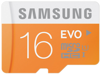 Samsung EVO 16GB MicroSDHC Class 10 (Orange, Weiß)