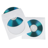 Hama CD Paper Sleeves, white, 100 pcs/Pack 1 Disks Weiß (Weiß)