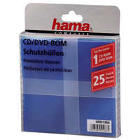Hama CD-ROM/DVD-ROM Protective Sleeves 25 (Mehrfarbig)