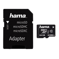 Hama microSDXC 64GB (Schwarz)